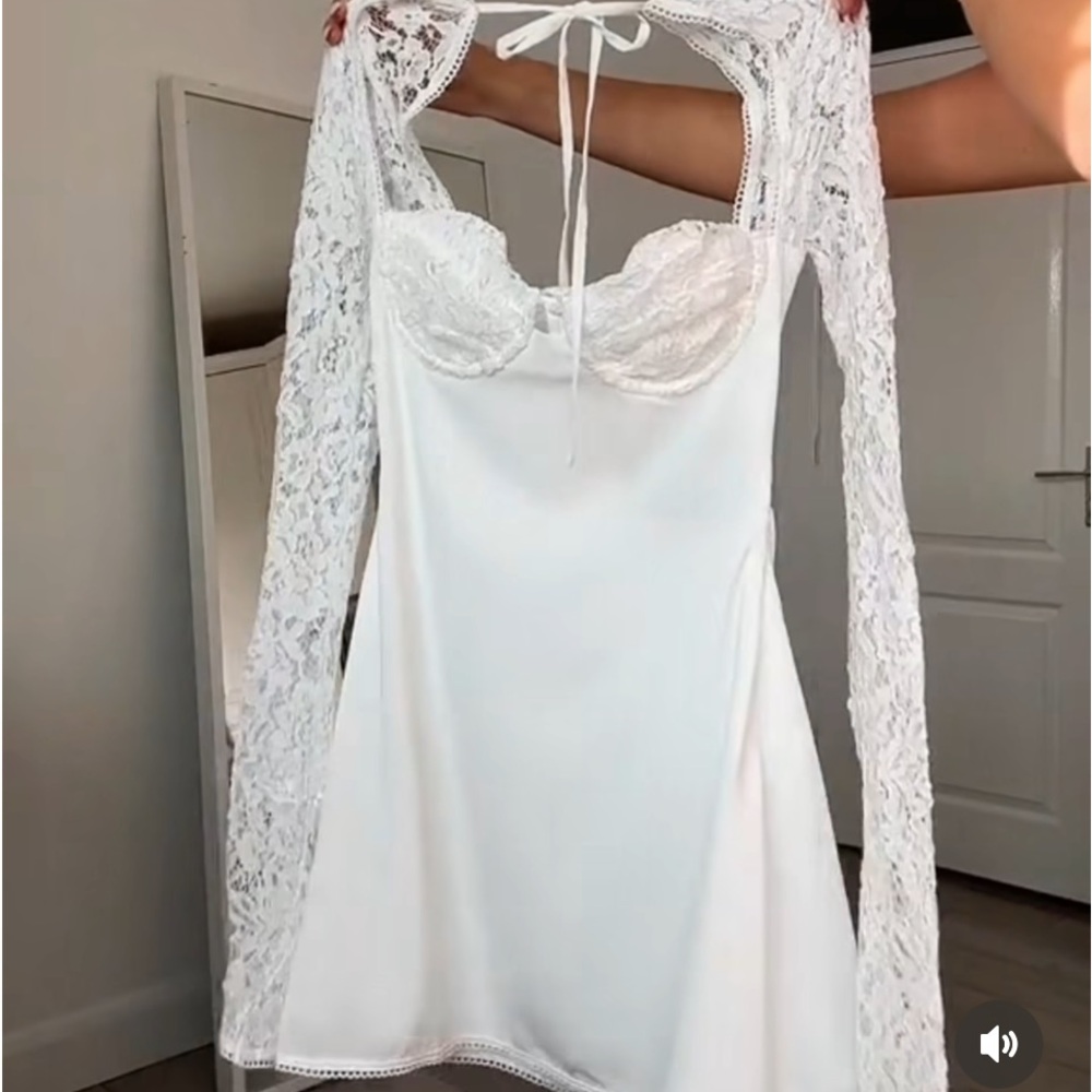 White mini dress